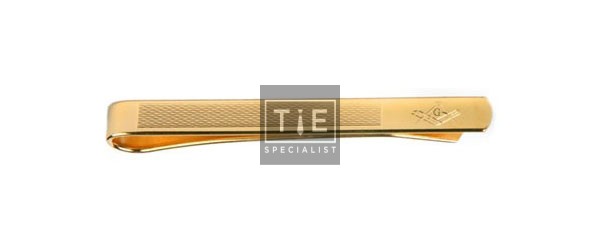 Gold Masonic Gold Plated Tie Clip #100-9118
