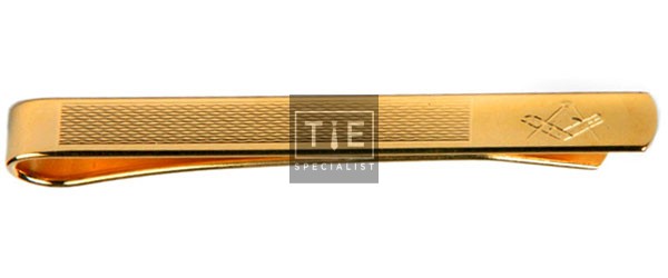Gold Masonic Gold Plated Tie Clip #100-9119