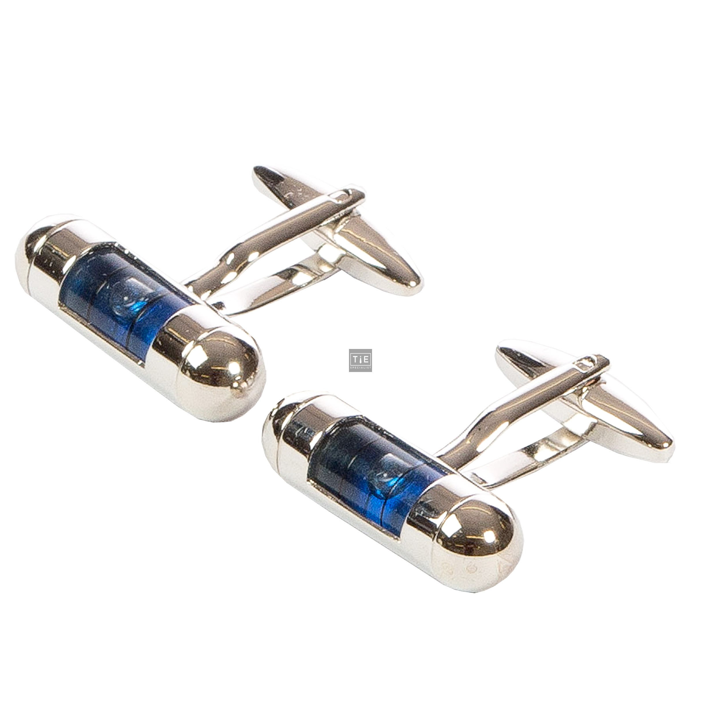 Blue Spirit Level Cufflinks