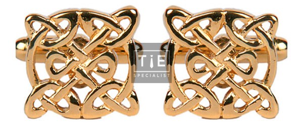 Silver Celtic Rhodium Plated Cufflinks #90-2137