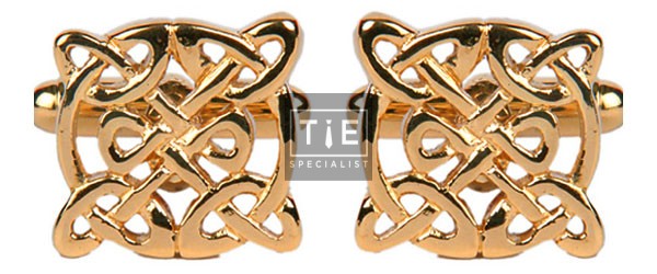 Gold Celtic Gold Plated Cufflinks #90-2037