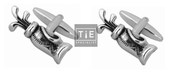 Silver Golf Bag Cufflinks #90-3093