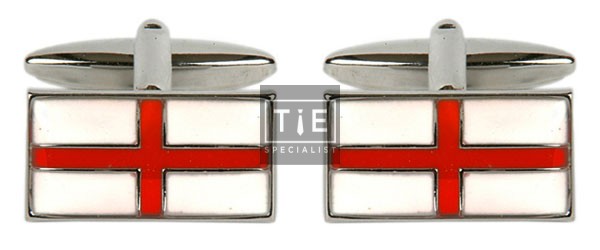 Silver St. George's Cross Cufflinks #90-4421