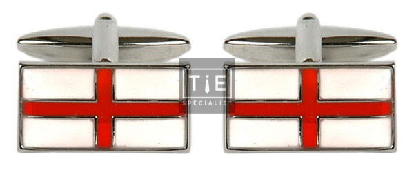 Silver St. George's Cross Cufflinks #90-4421