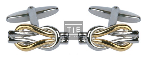 Silver Love Knot Cufflinks #90-9017