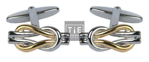 Silver Love Knot Cufflinks #90-9017