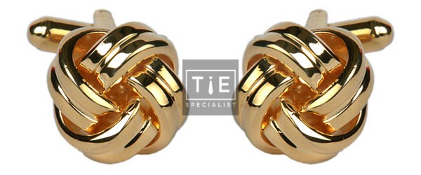 Gold Knot Gold Plated Cufflinks #90-9032