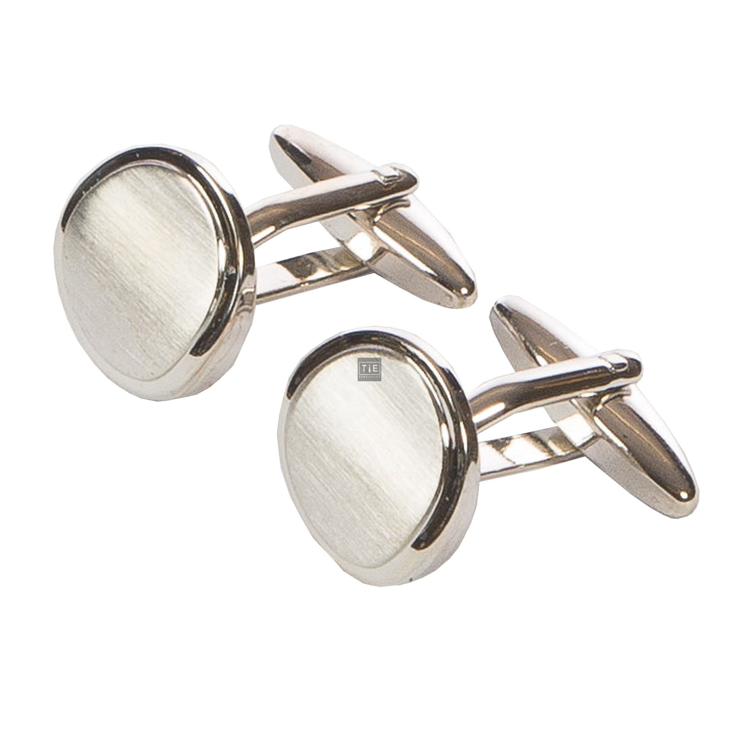 Round Brushed Cufflinks