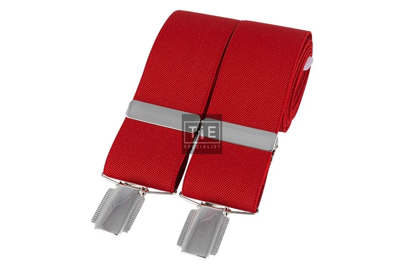 Red Silver Clip Braces #BR-005