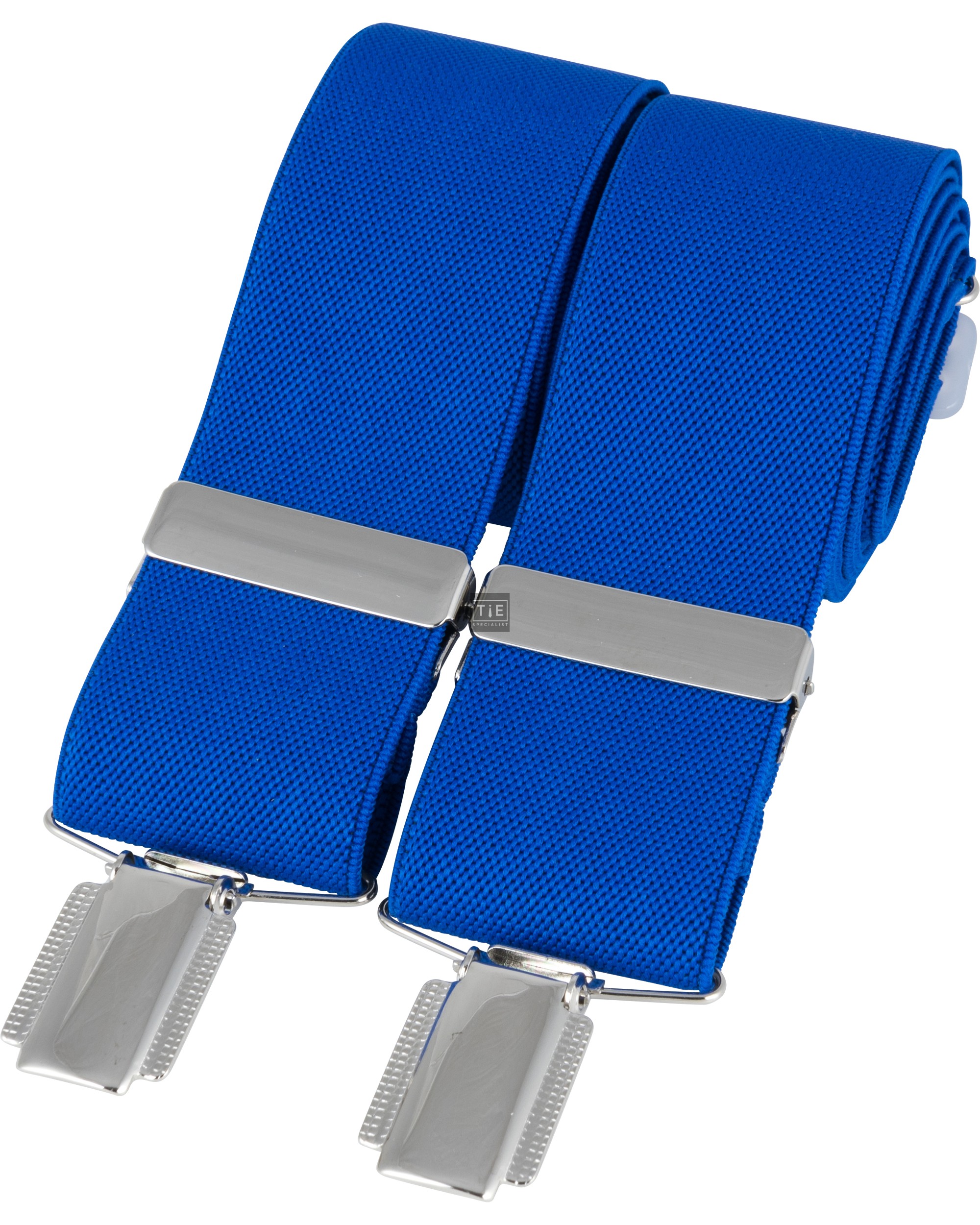Royal Blue Silver Clip Braces | Men's Royal Blue Braces