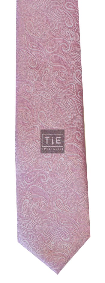 Pink Modeno Paisley Slim Tie #C146/3