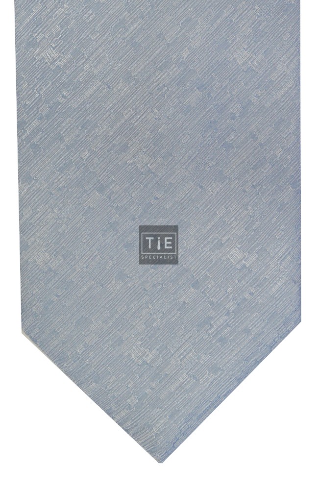 Light Blue Textured Tie with Matching Pocket Square