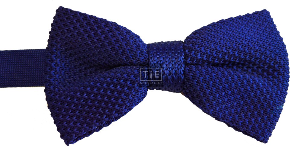 Blue Knitted Bow Tie #K022/3