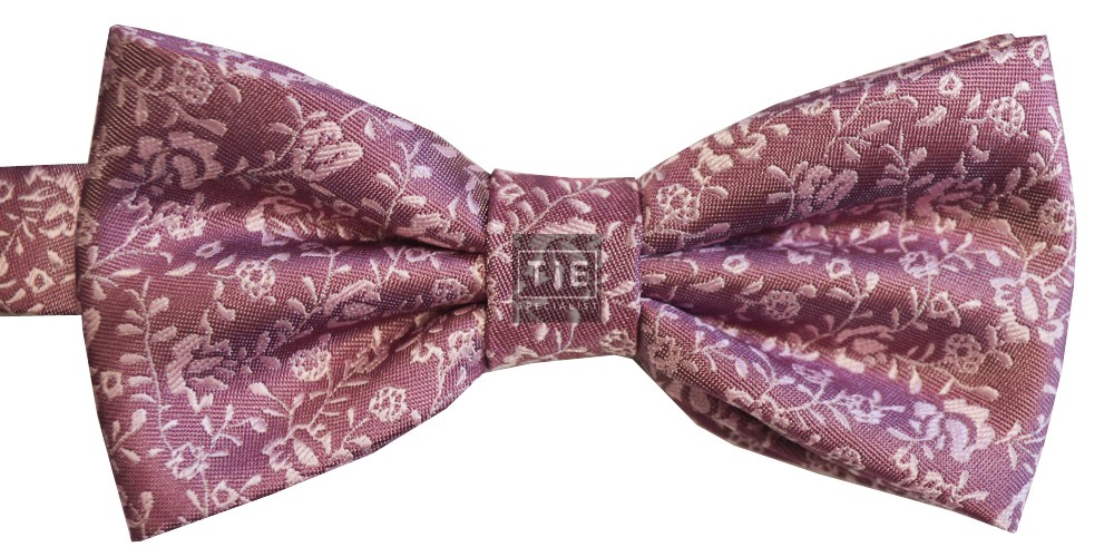Pink Nightvine Woven Bow Tie #ROBB014/1