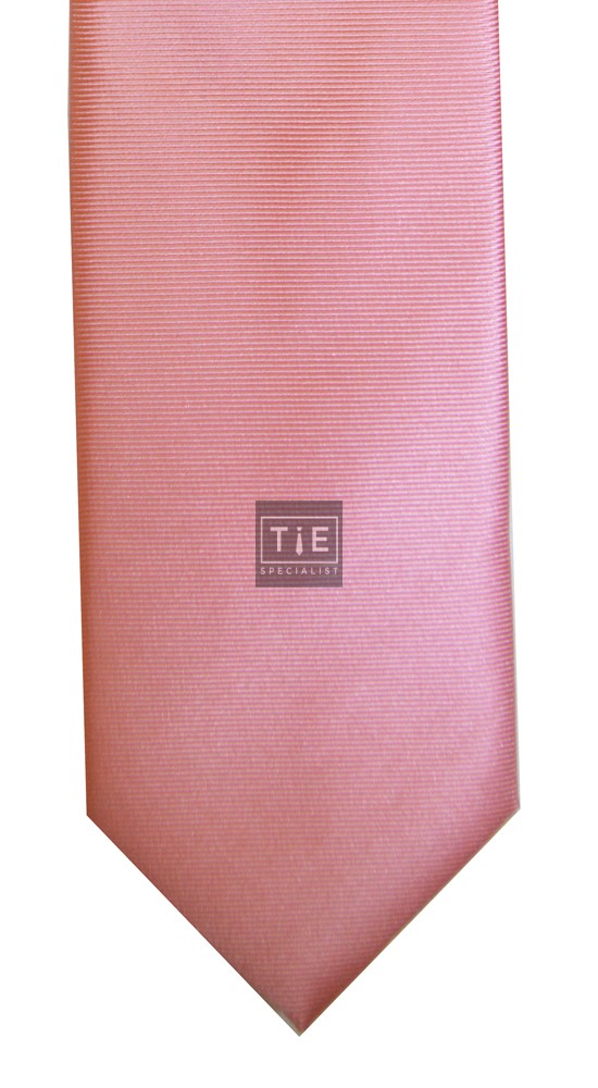 Coral Twill Tie with Matching Pocket Square