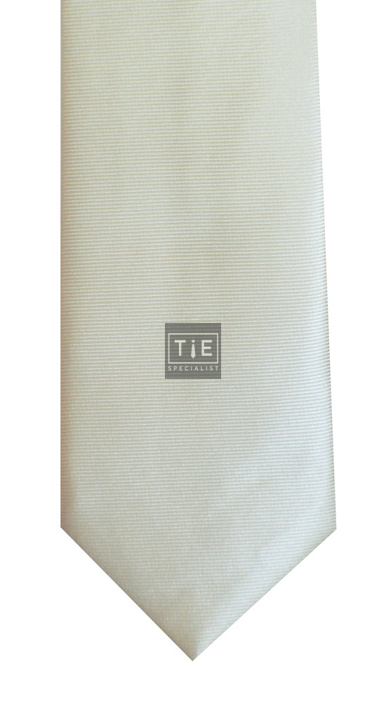 Ecru Twill Tie with Matching Pocket Square