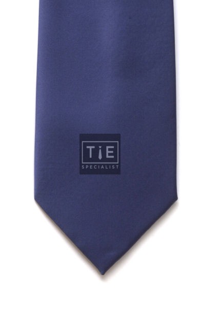 Airforce Blue Satin Tie with Matching Pocket Square