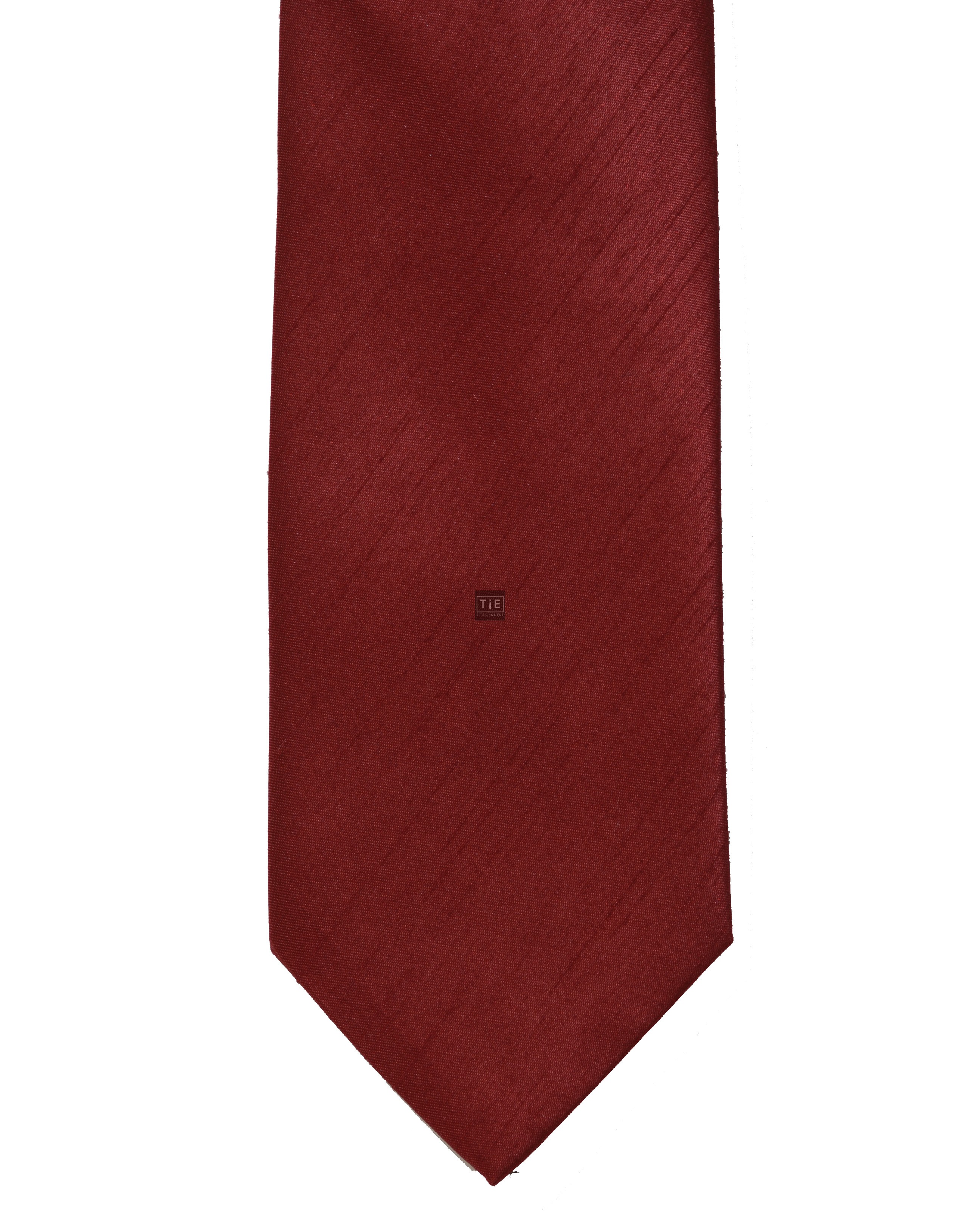 Red Shantung Tie with Matching Pocket Hankie