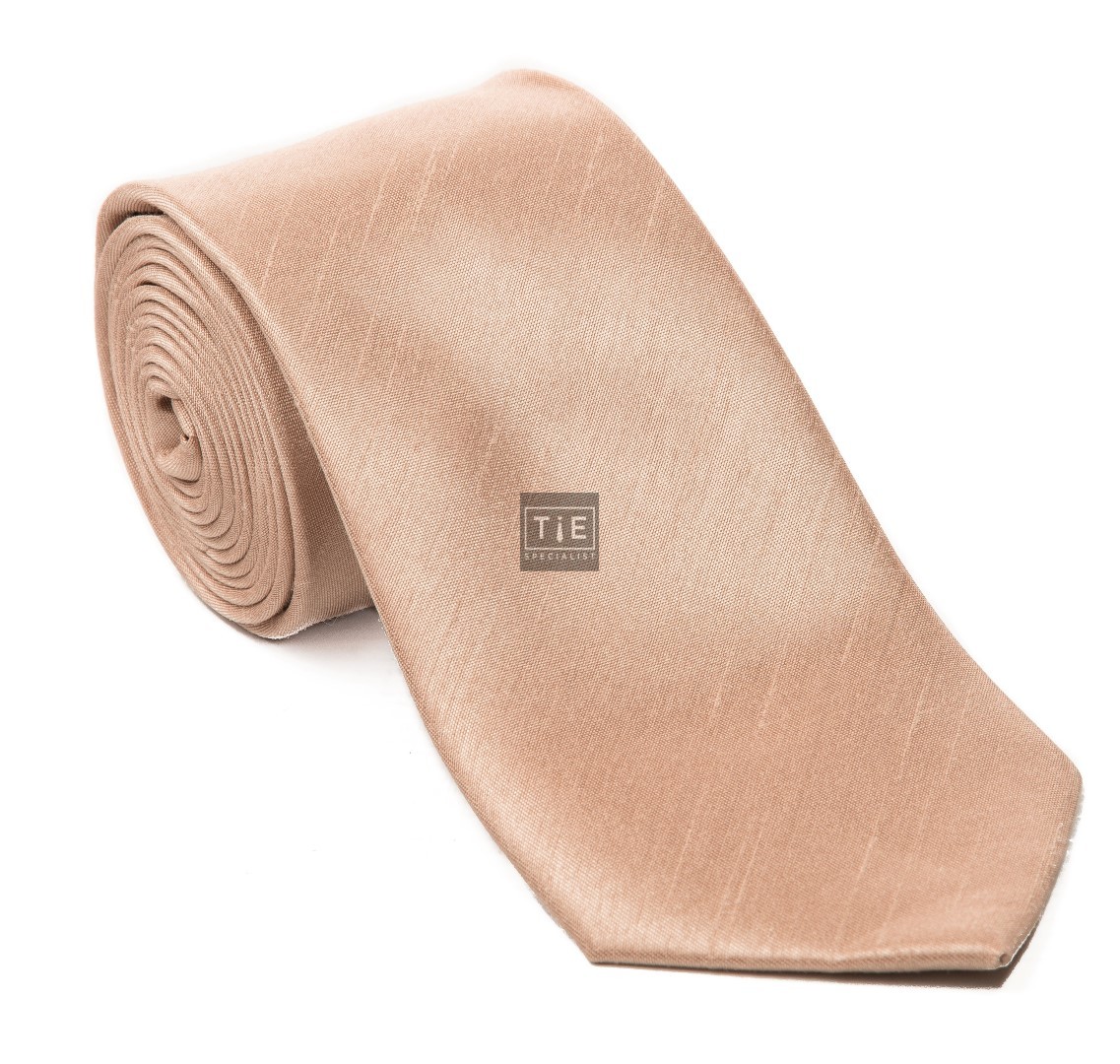 Champagne Shantung Tie with Matching Pocket Hankie