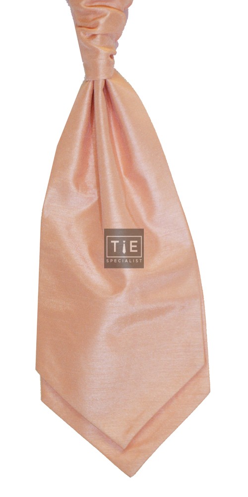 Peach Self Tie Shantung Cravat #WCS1867A/1