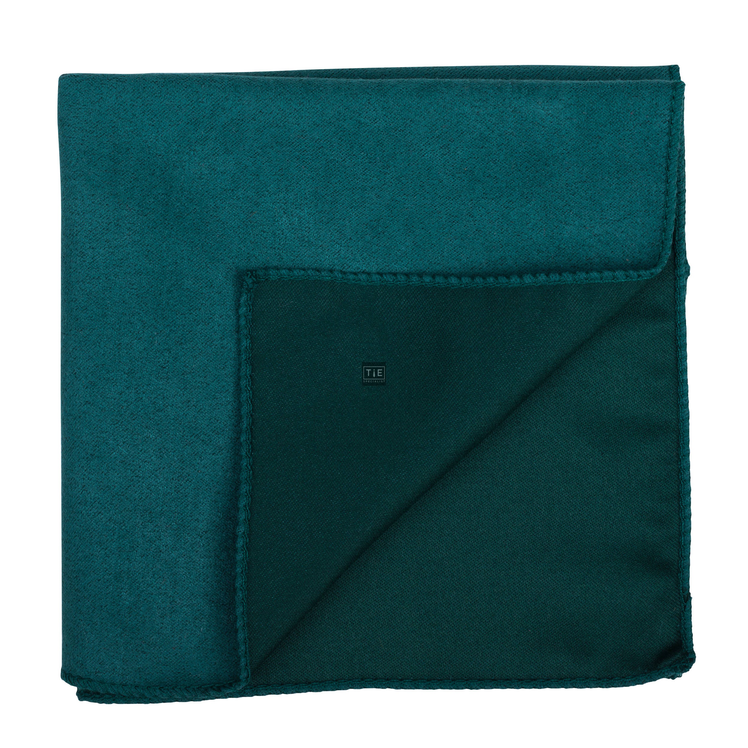 Bottle Green Suede Pocket Square