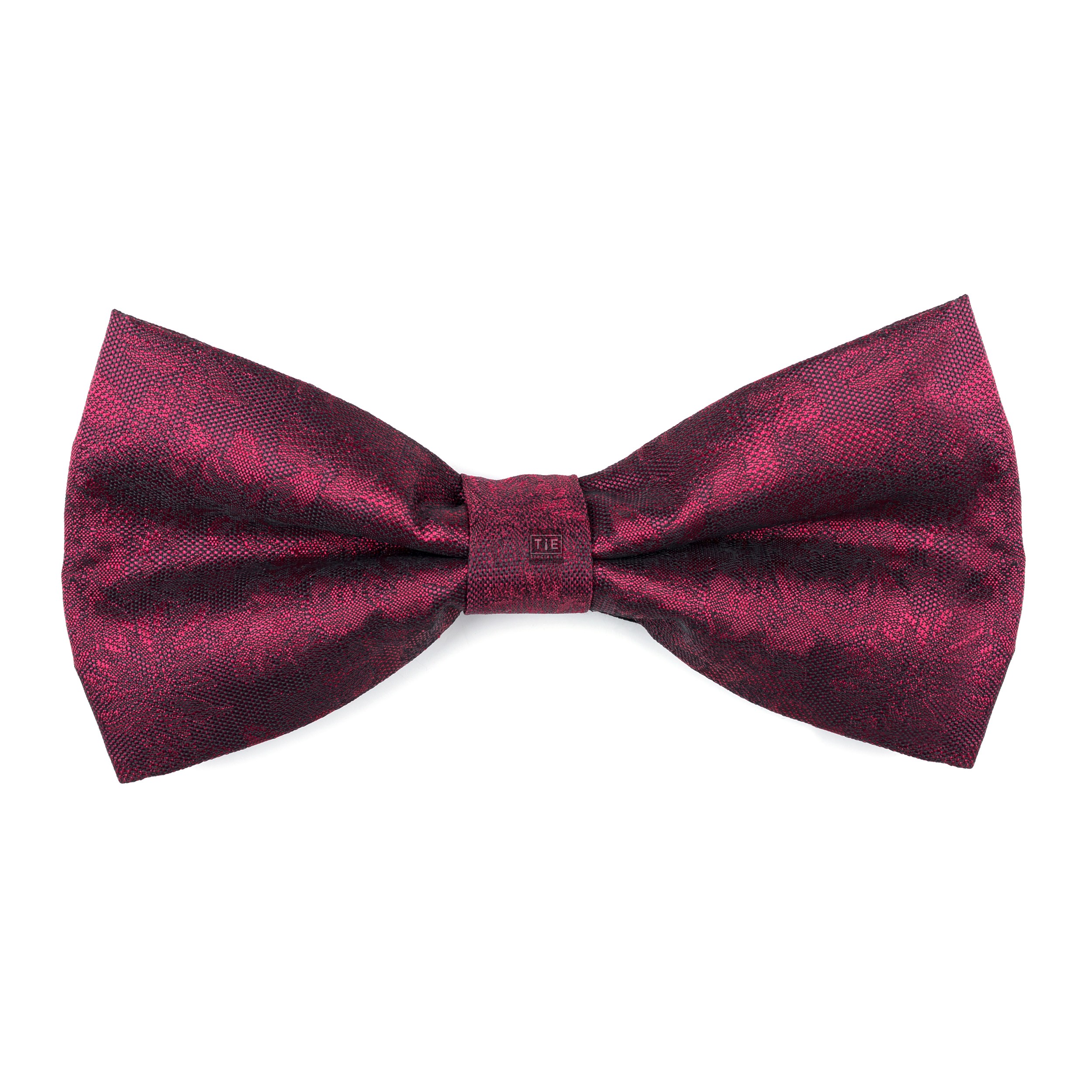 Ruby Wine Floral Bow Tie
