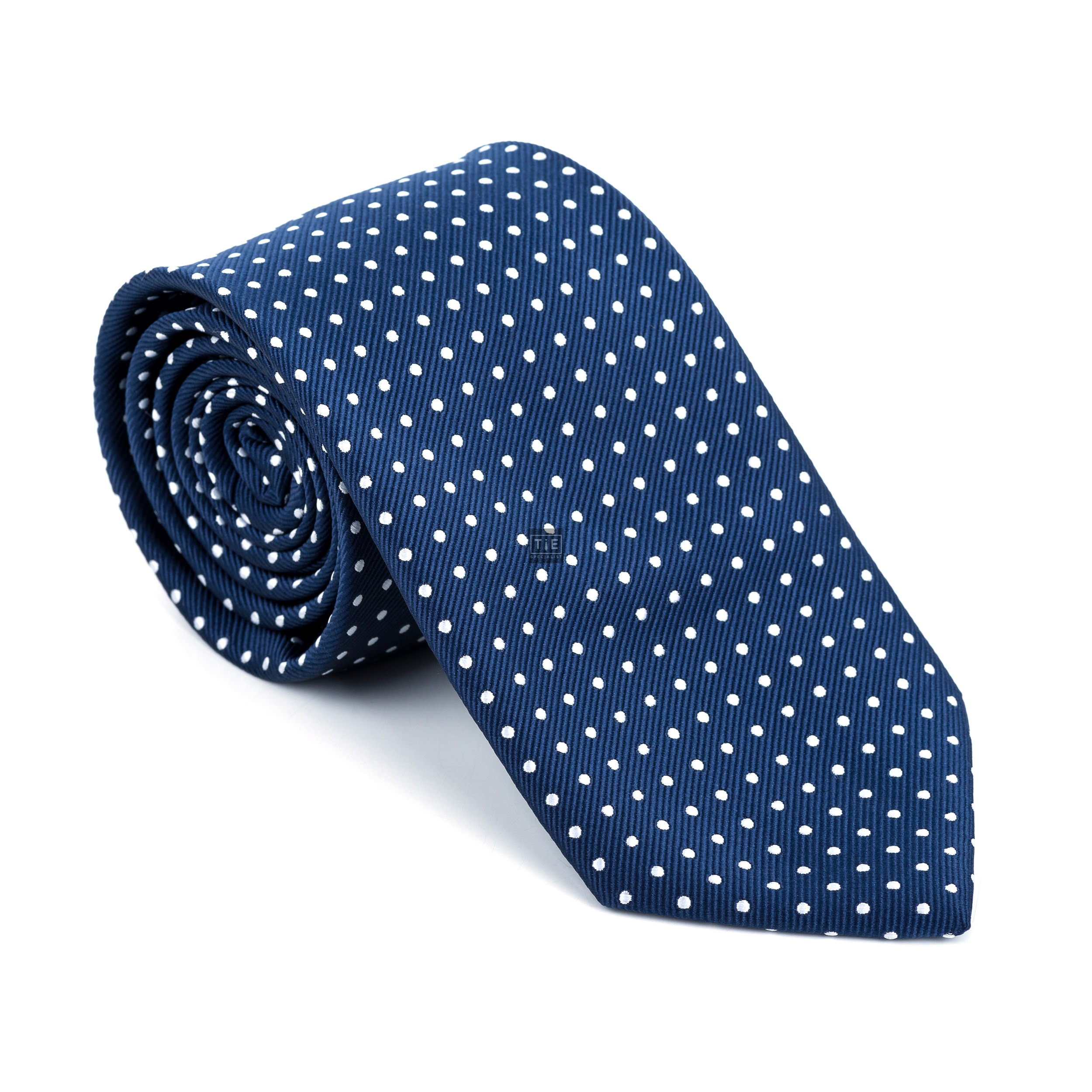 Navy Polka Dot Tie