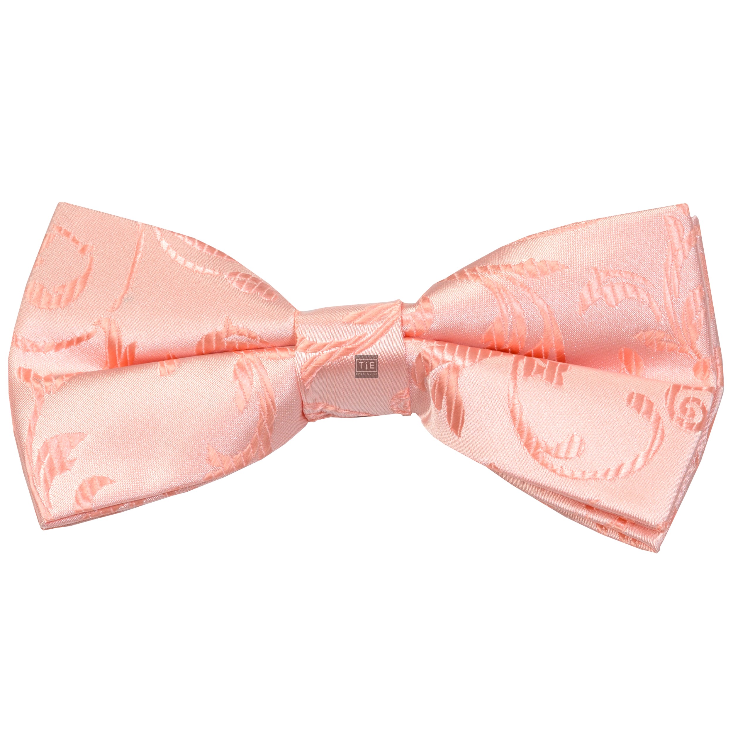 Peach Swirl Leaf Wedding Bow Tie #AB-BB1000/7