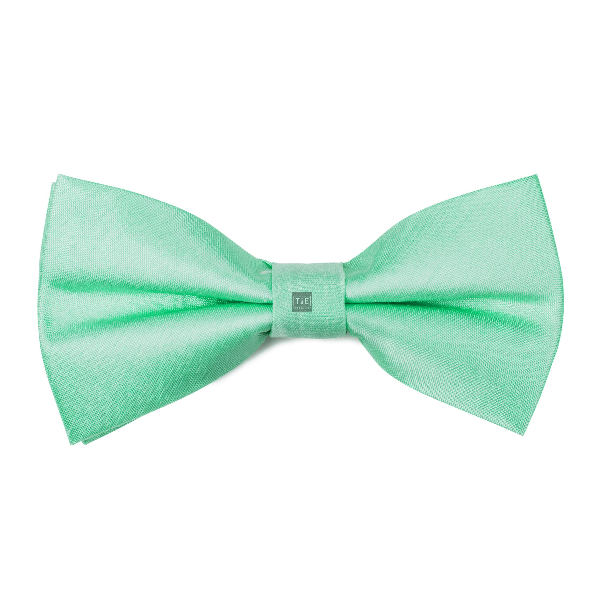Green Ash Shantung Bow Tie
