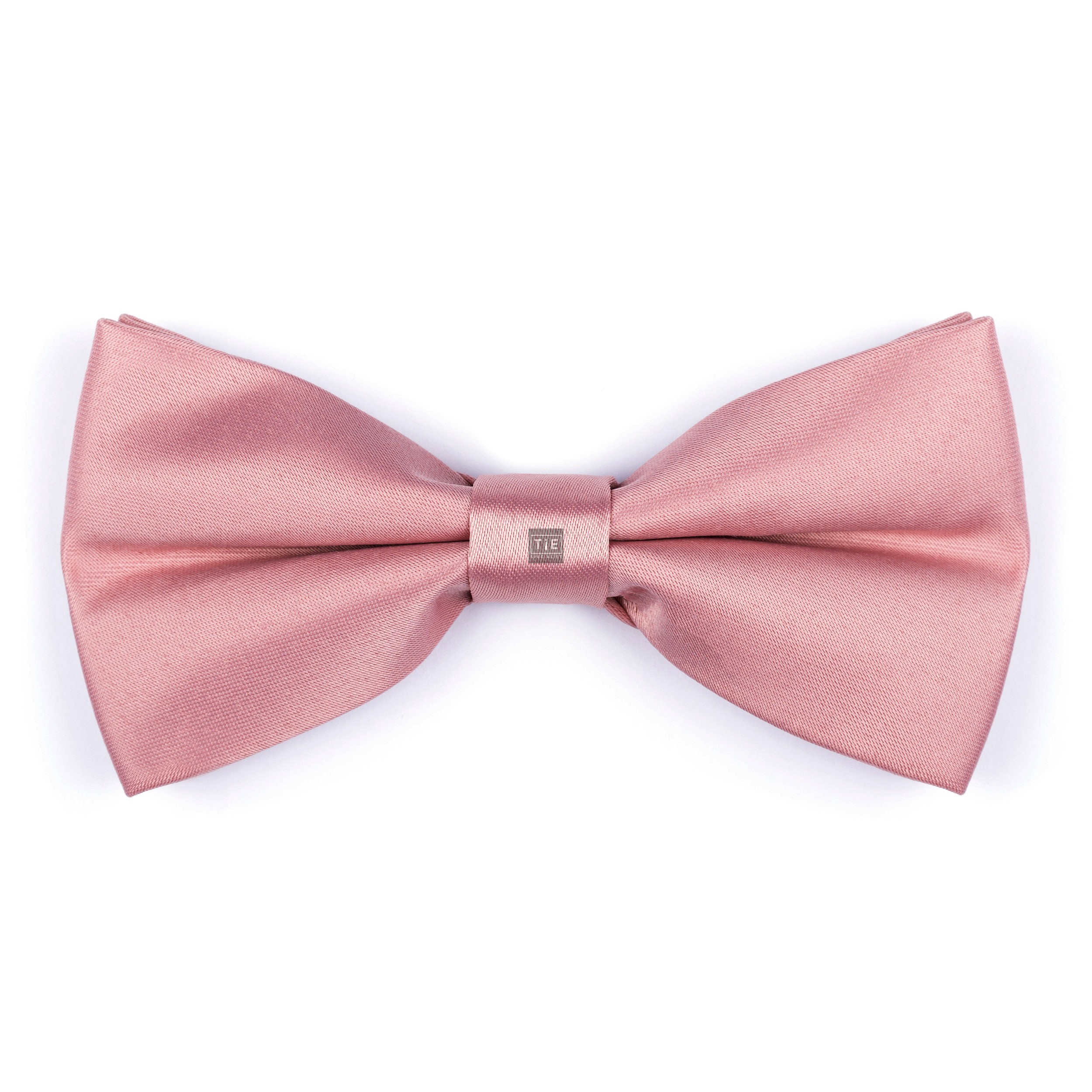 Rose Pink Sun Kiss Bow Tie - Plain Pink Pre-Tied Wedding Bow Tie