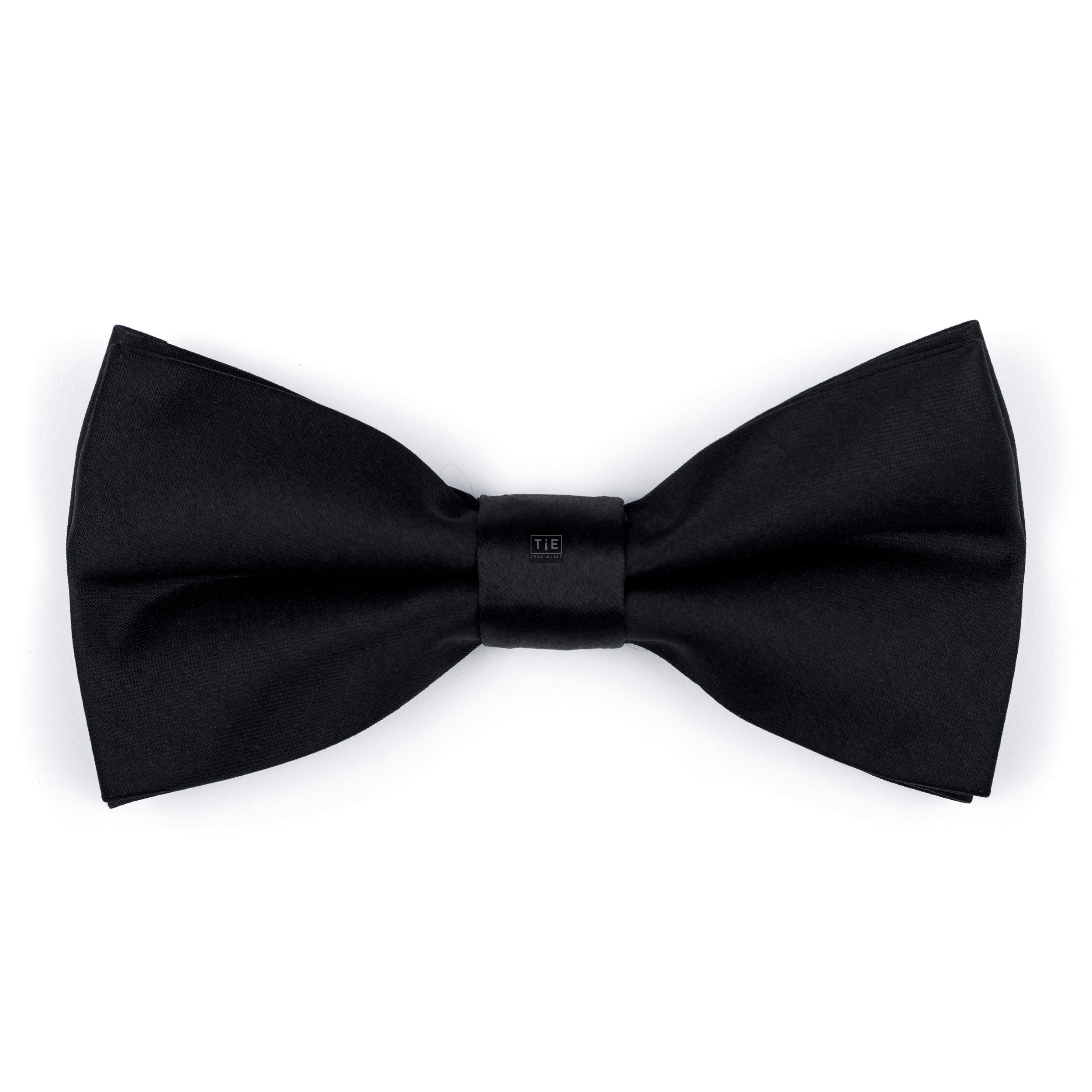 Black Onyx Bow Tie - Plain Black Pre-Tied Wedding Bow Tie