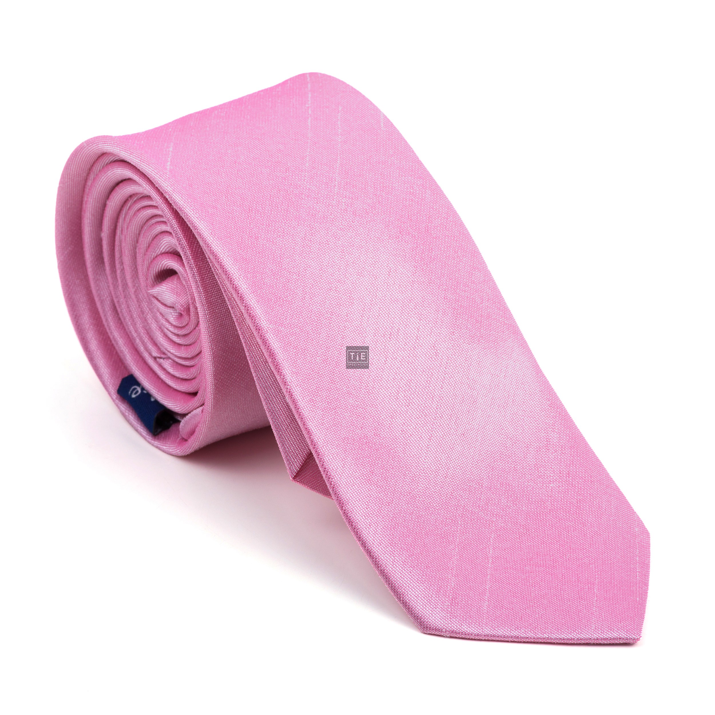 Candy Pink Shantung Slim Tie