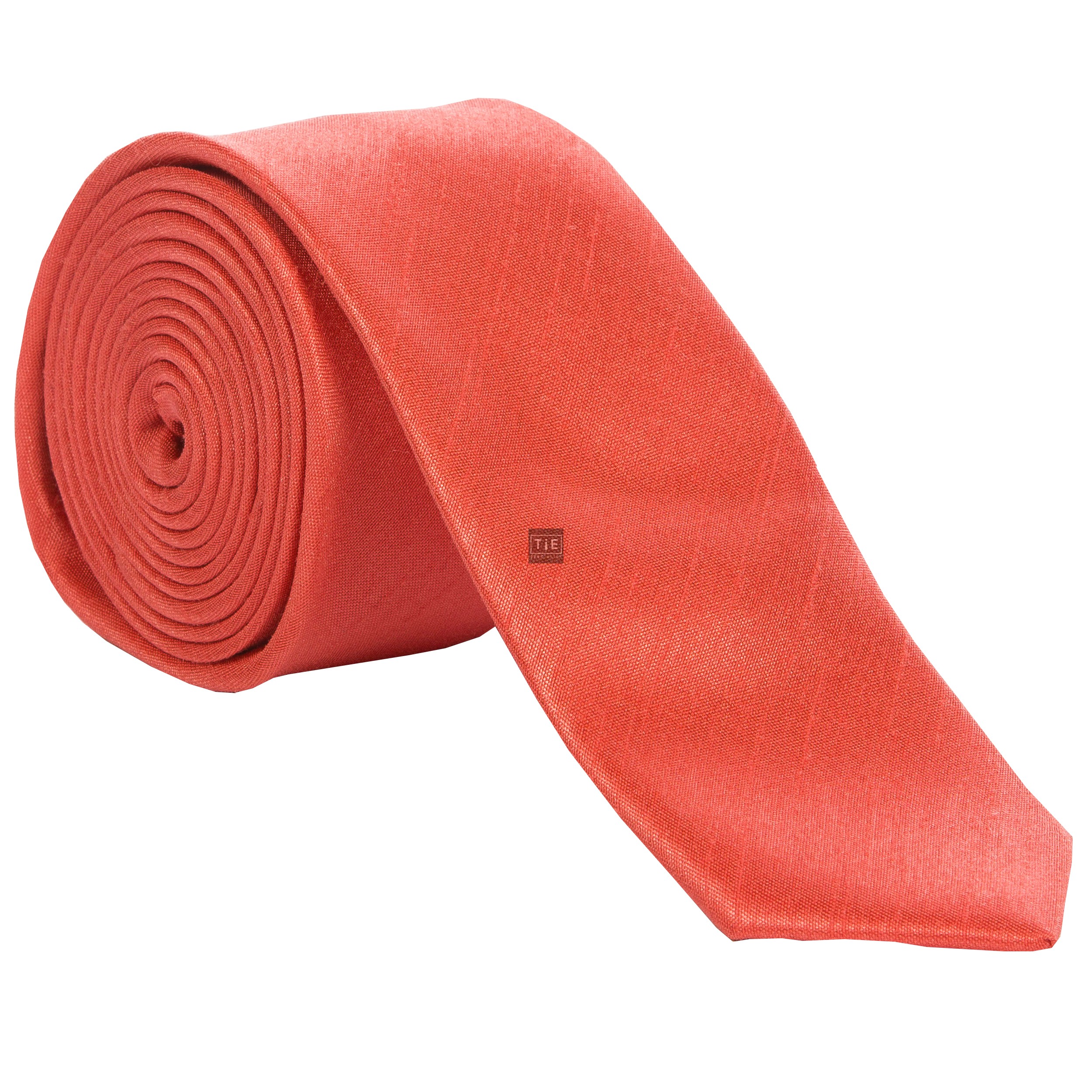Coral Slim Shantung Wedding Tie #C1867A/5