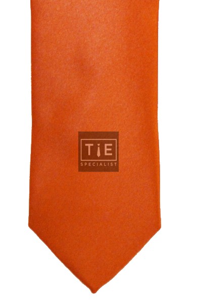 Orange Slim Satin Tie #C1885/4