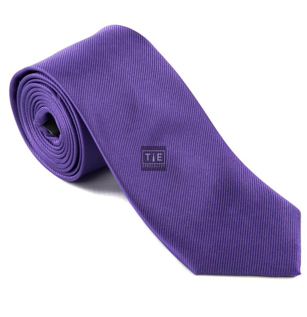 Purple Silk Tie with Green Tipping #JT1002/3