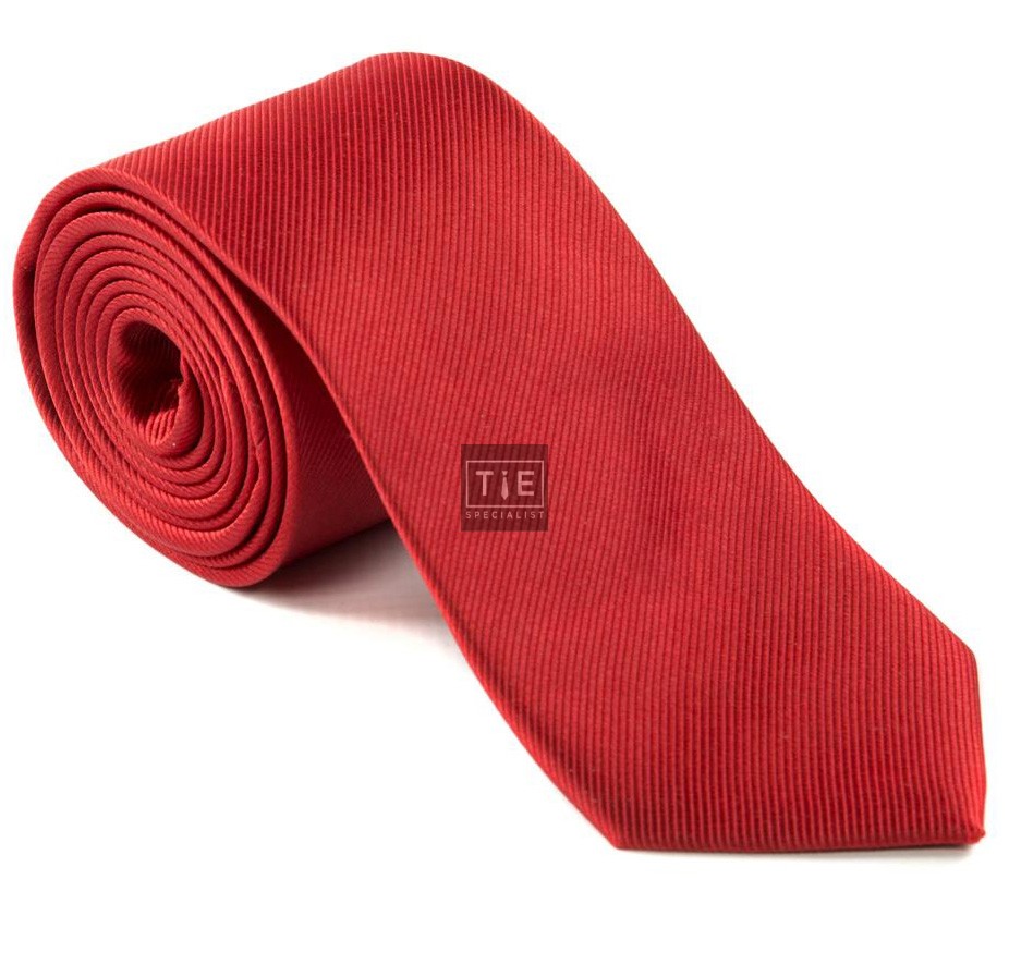 Plain Red Silk Tie #S5007/4