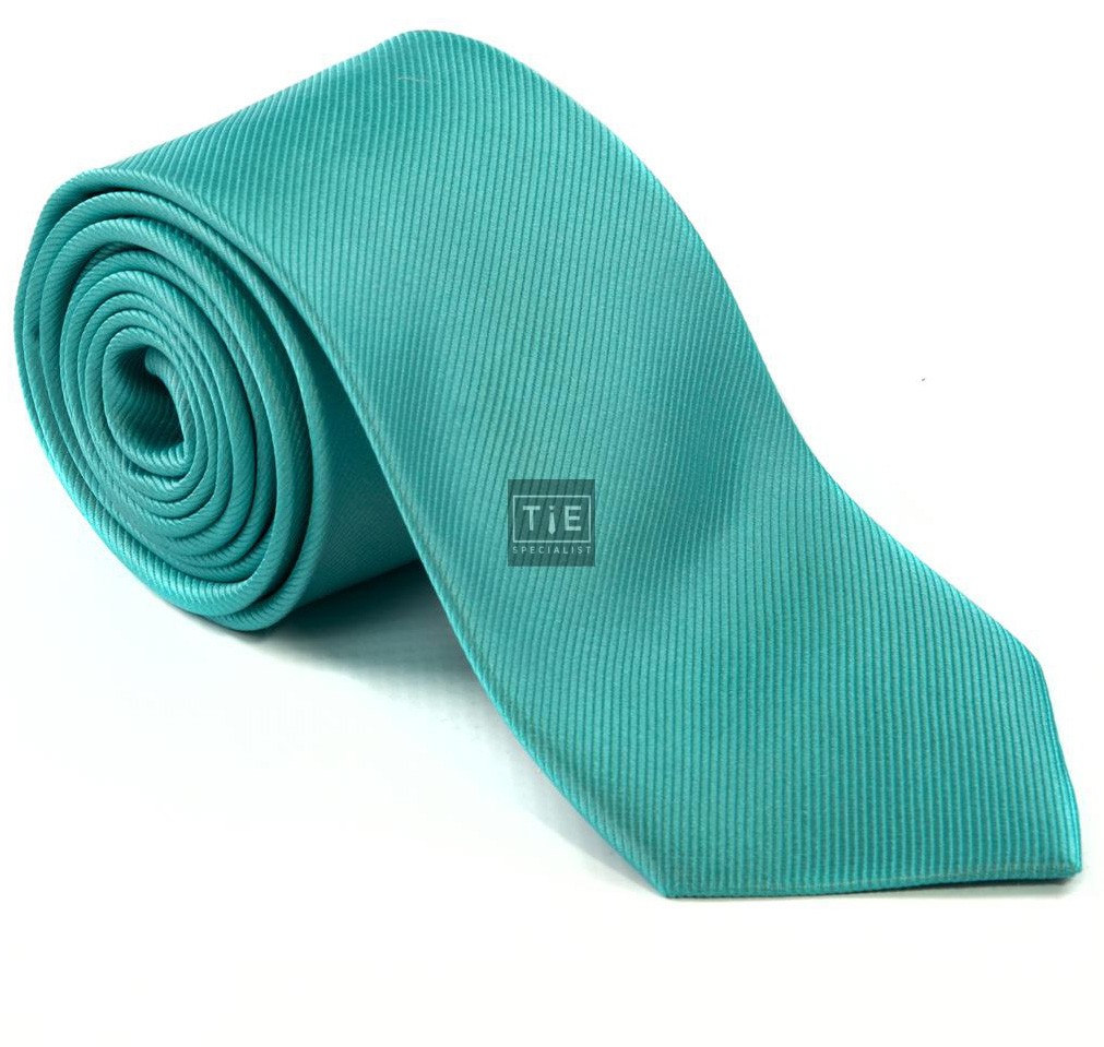 Plain Aqua Blue Silk Tie #S5009/2