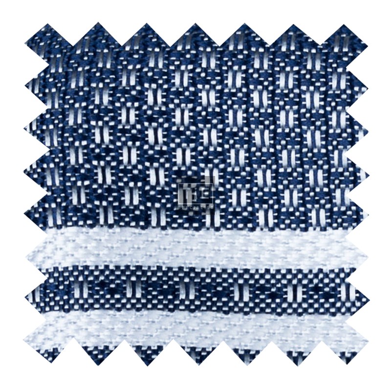 Navy Blue Pastel Stripe Swatch