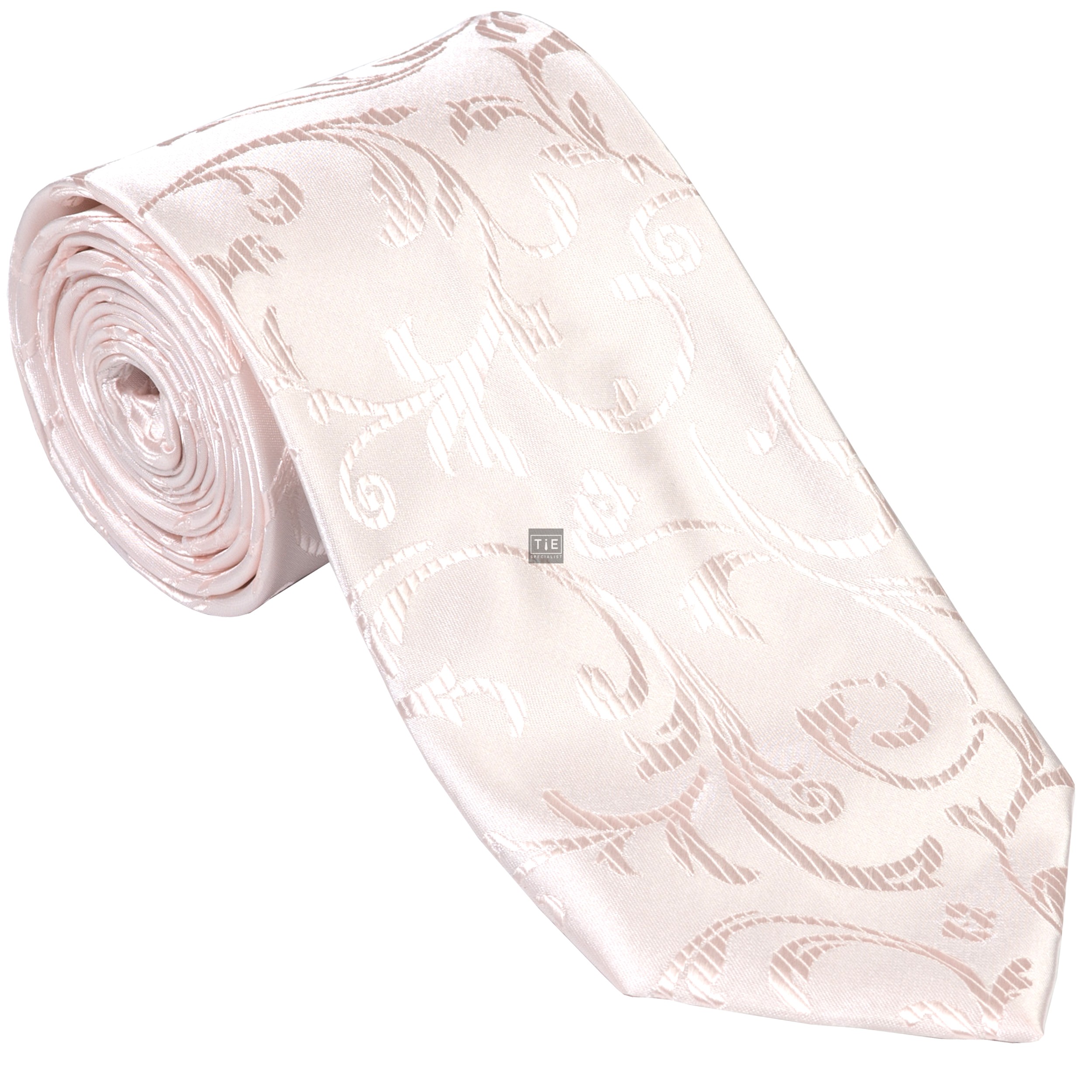 Abel & Burke - Champagne Swirl Leaf Wedding Tie