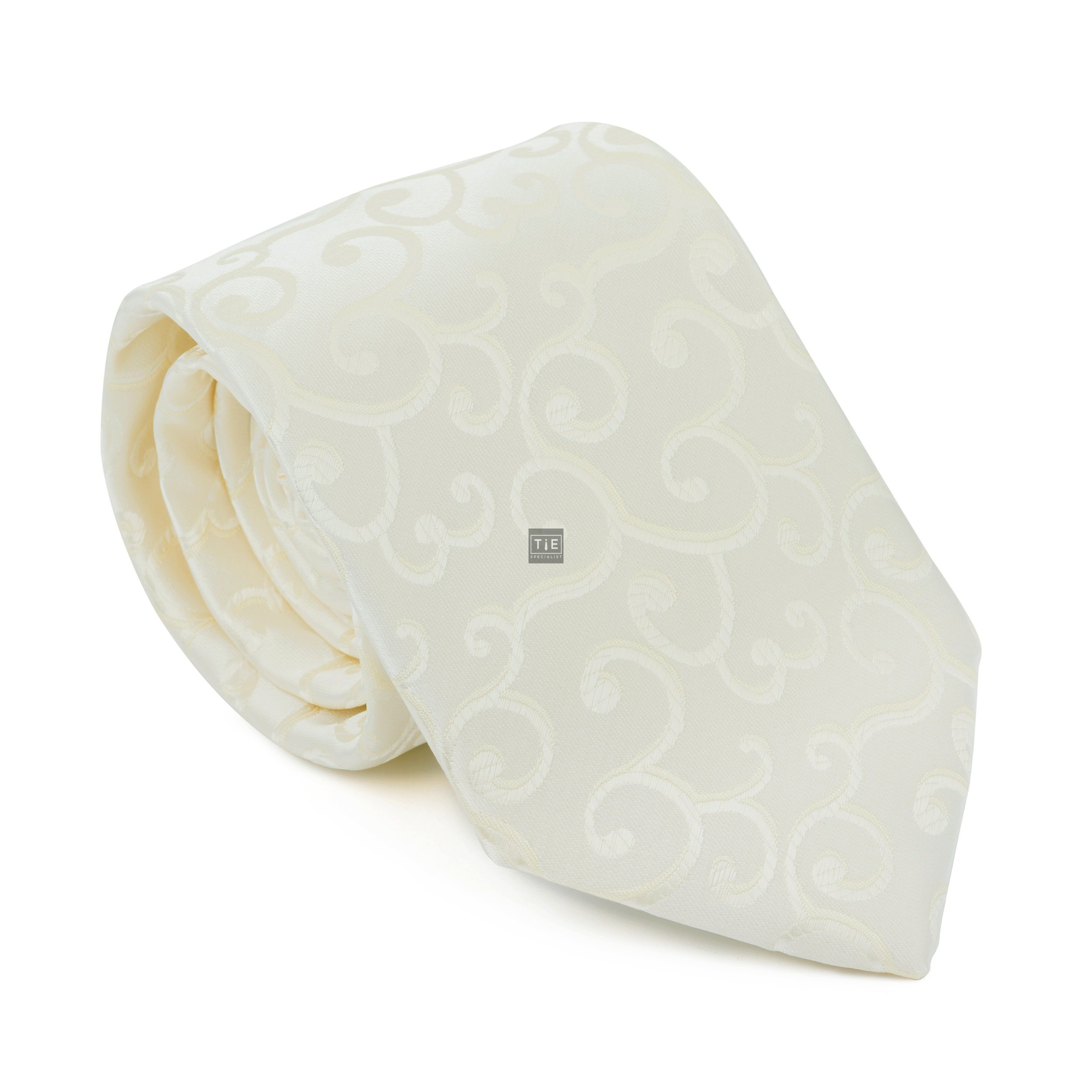 Cream Royal Swirl Tie #AB-T1001/7