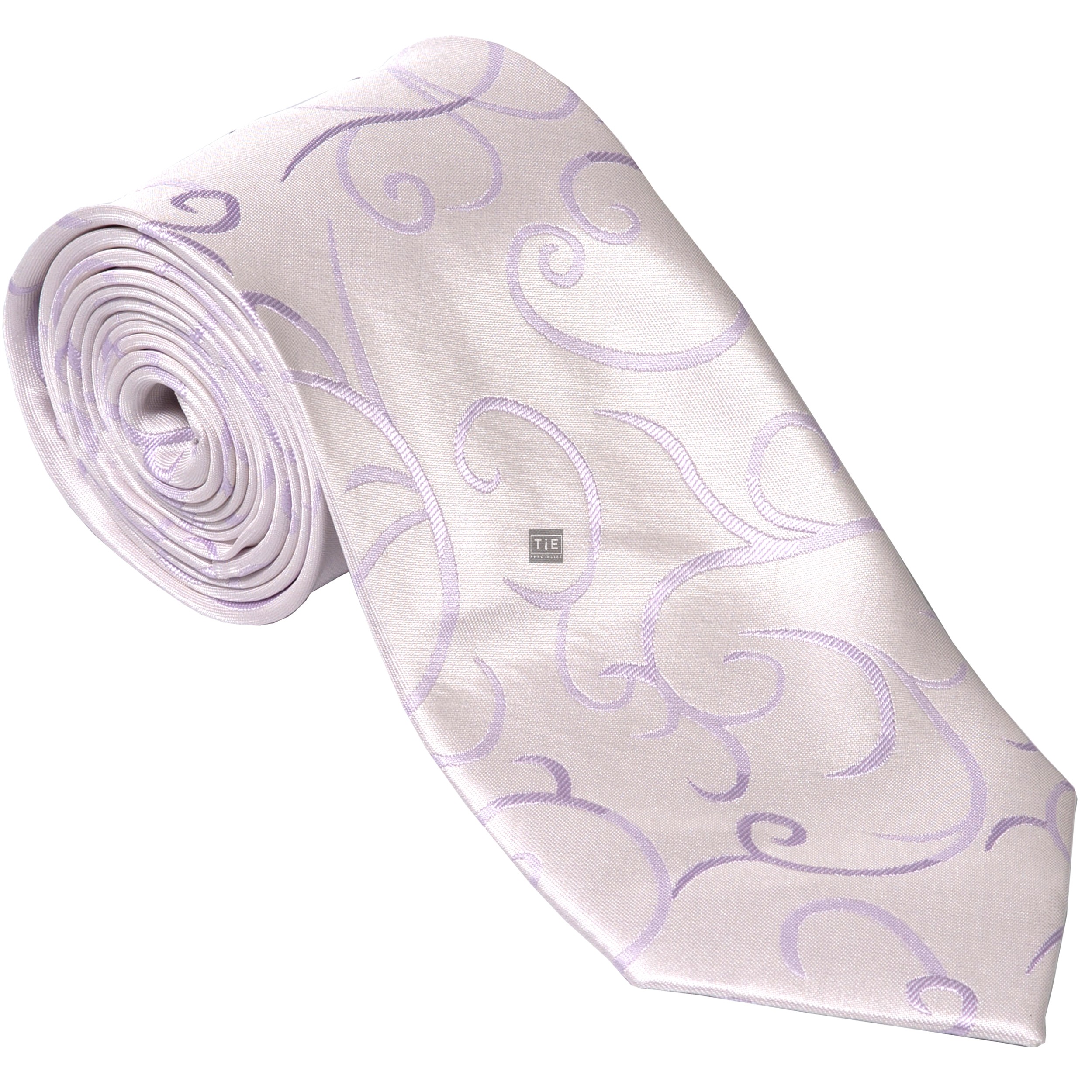 Lilac Modern Scroll Wedding Tie #AB-T1002/1