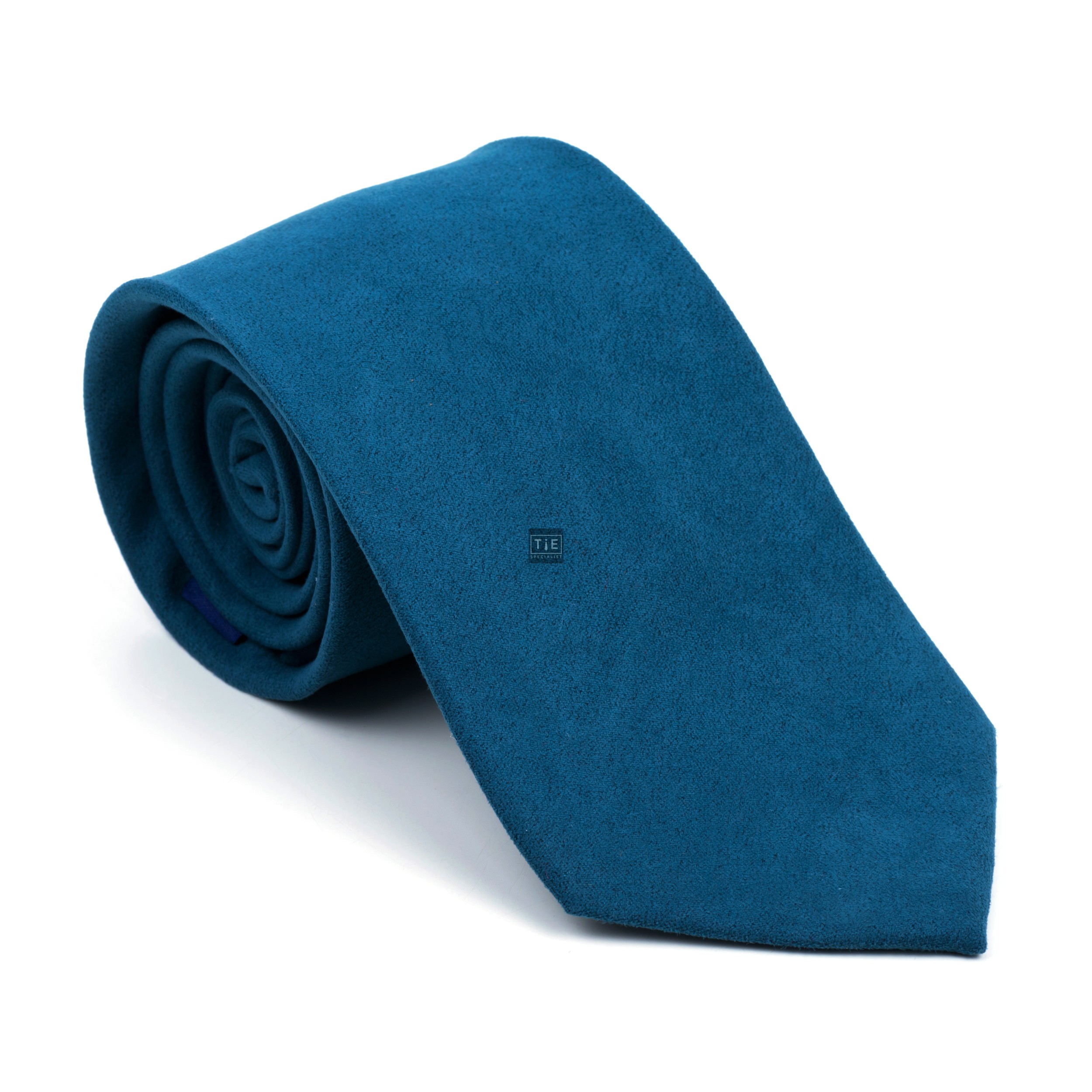 Deep Teal Suede Tie