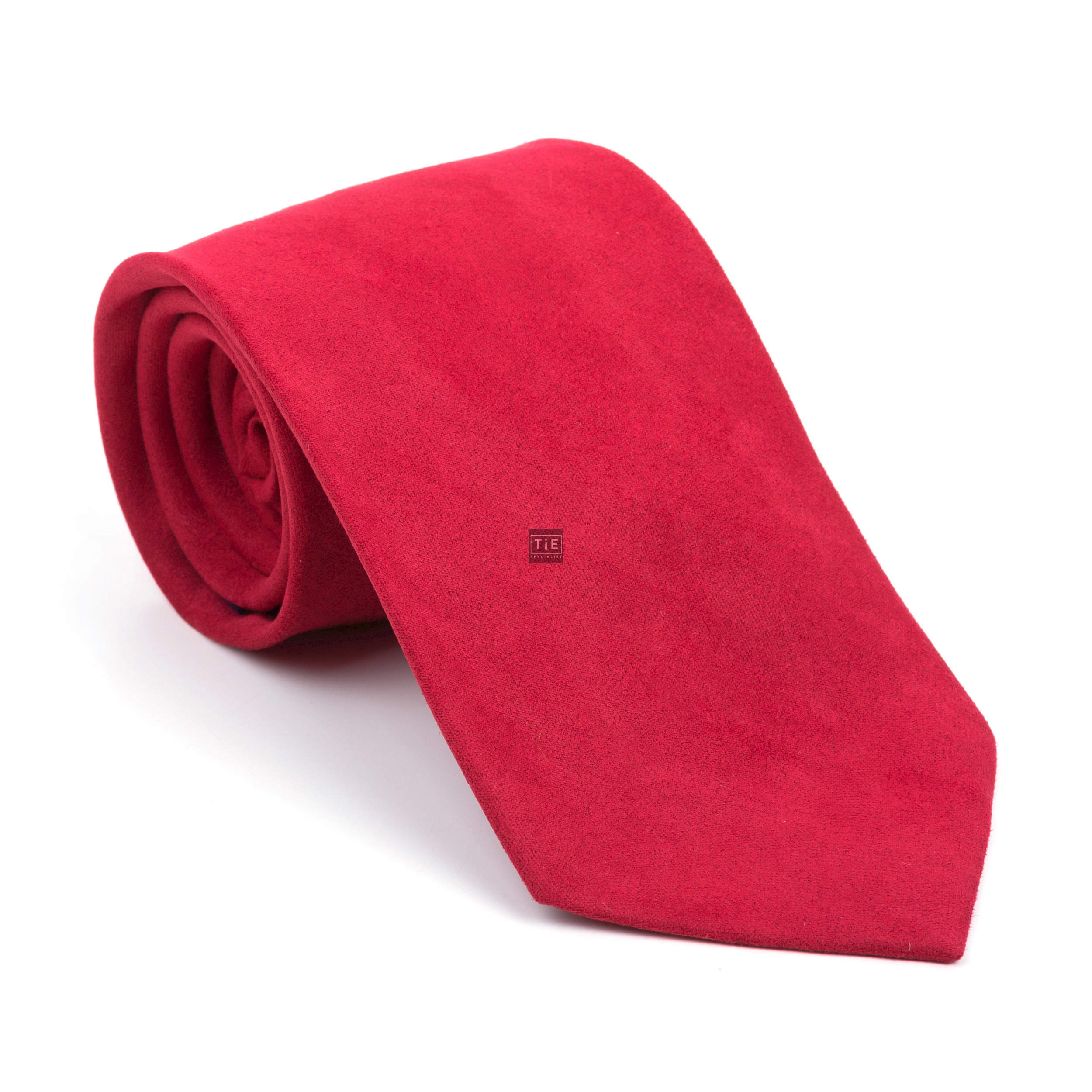 Ruby Red Suede Tie