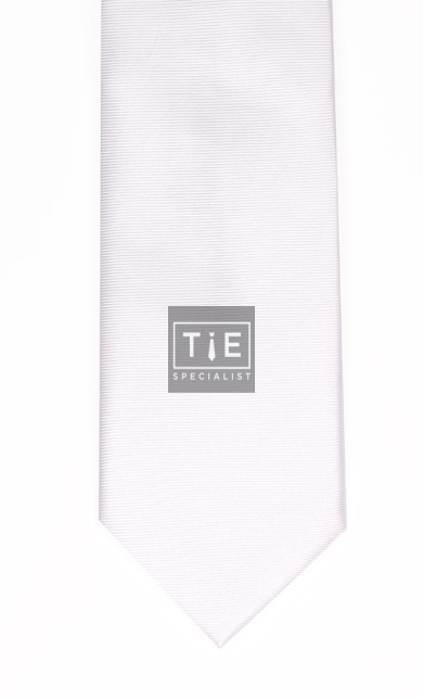 White Fine Twill Tie with Matching Pocket Square