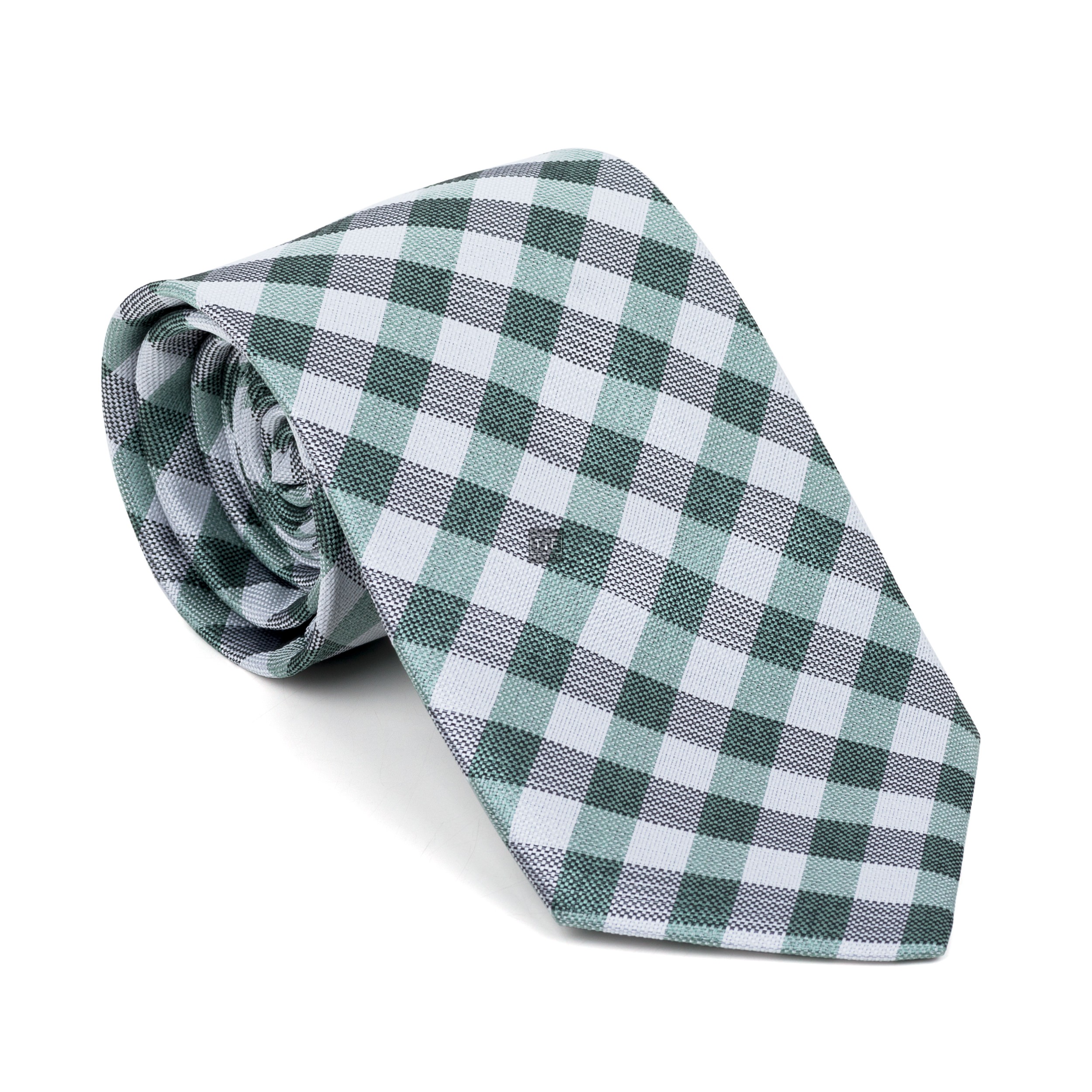 Moss Green Neat Check Tie