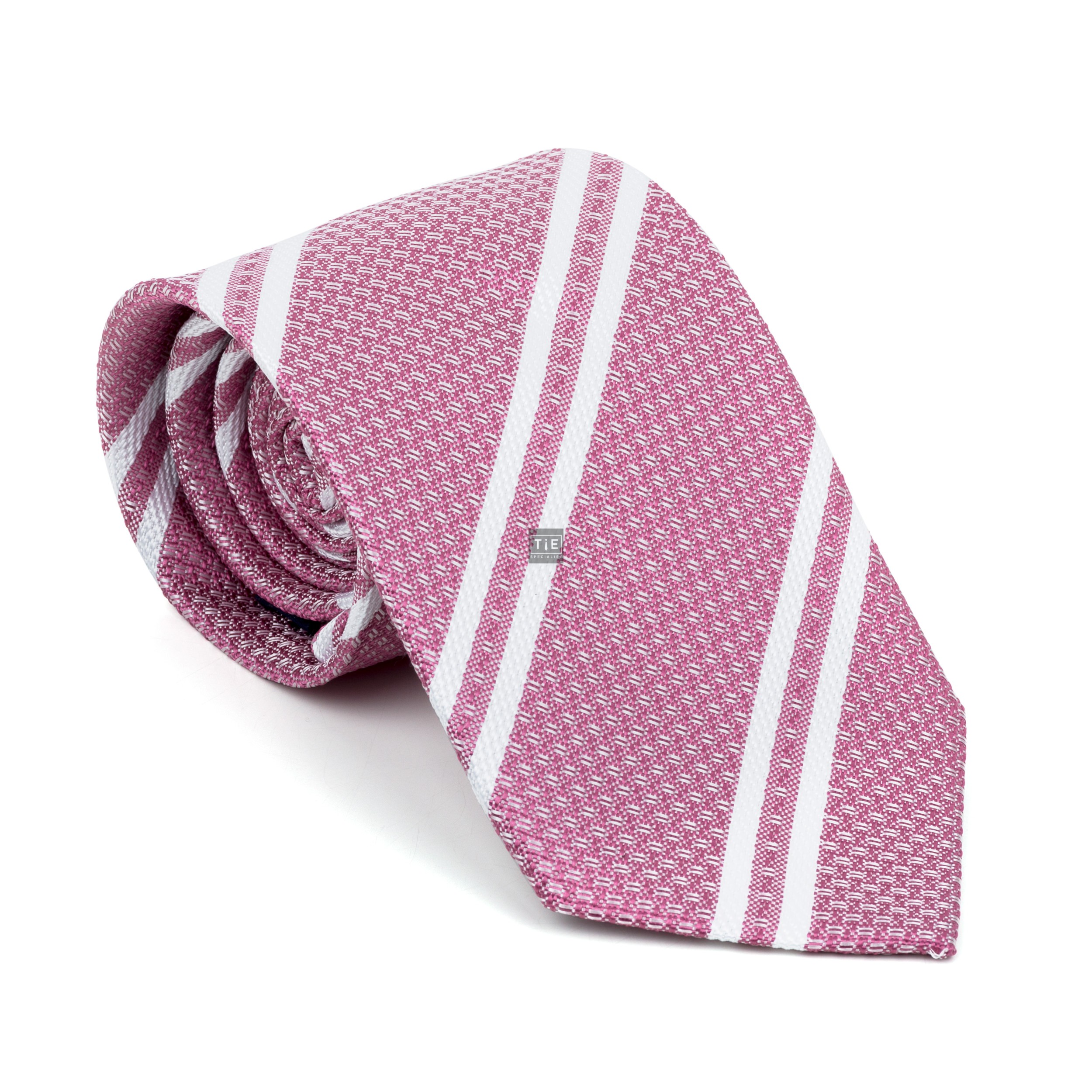 Dark Pink Pastel Stripe Tie