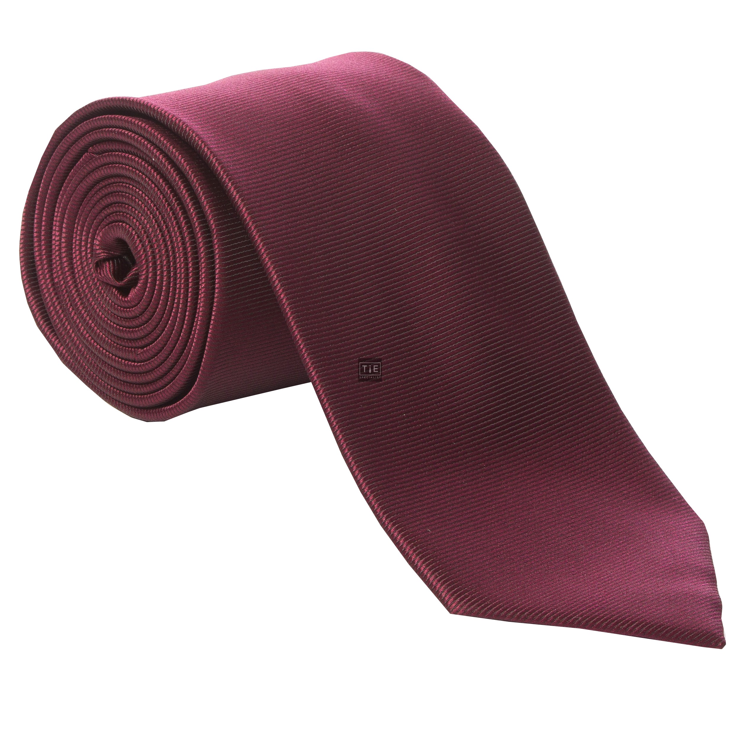 Wine Fine Twill Tie with Matching Pocket Square