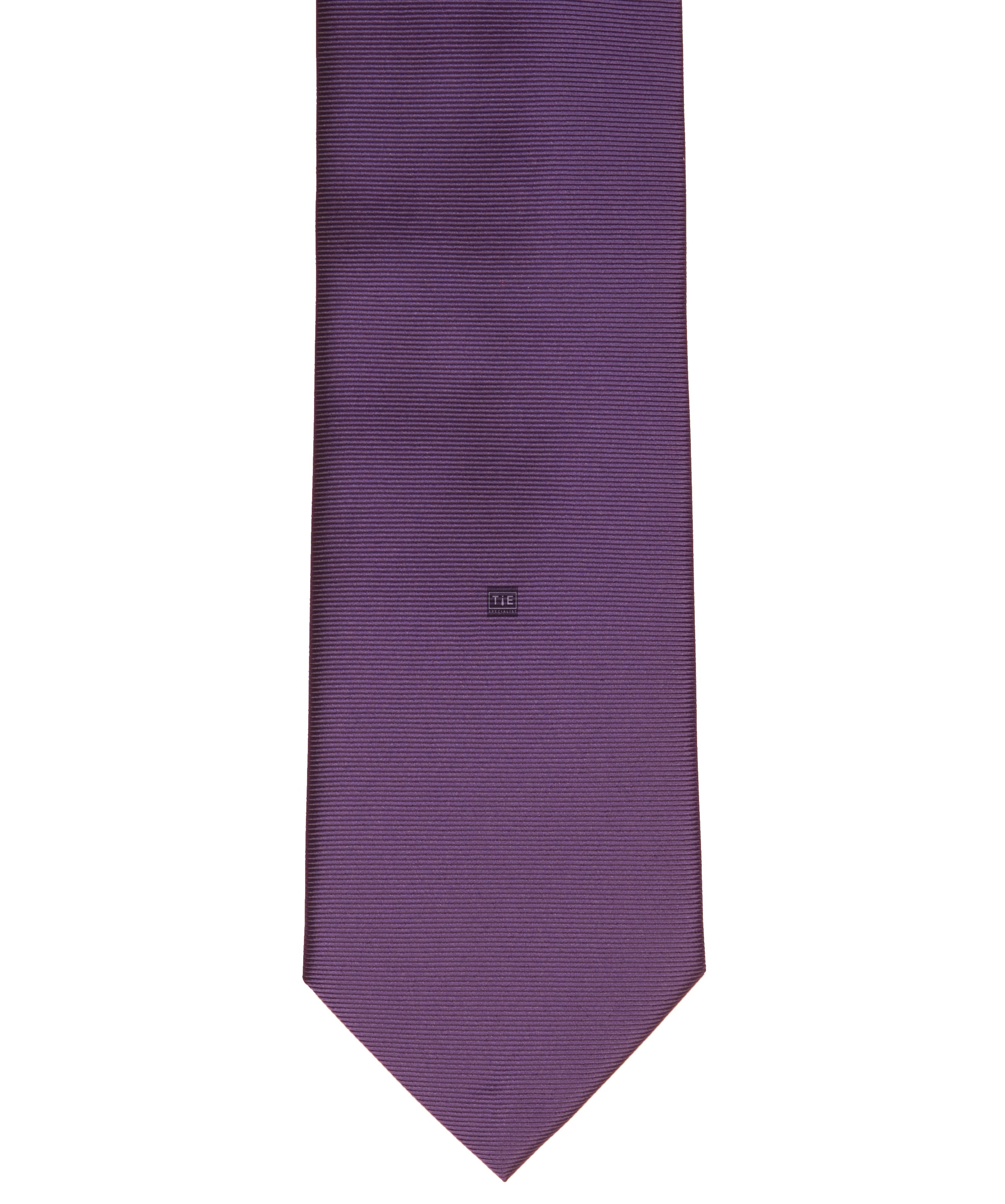 Purple Fine Twill Tie with Matching Pocket Square