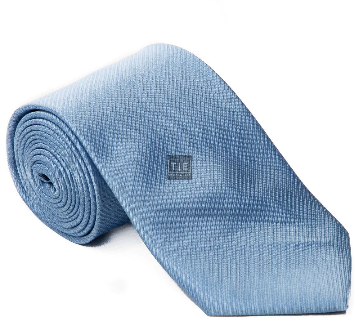 Light Blue Diagonal Weave Tie #T1834/4