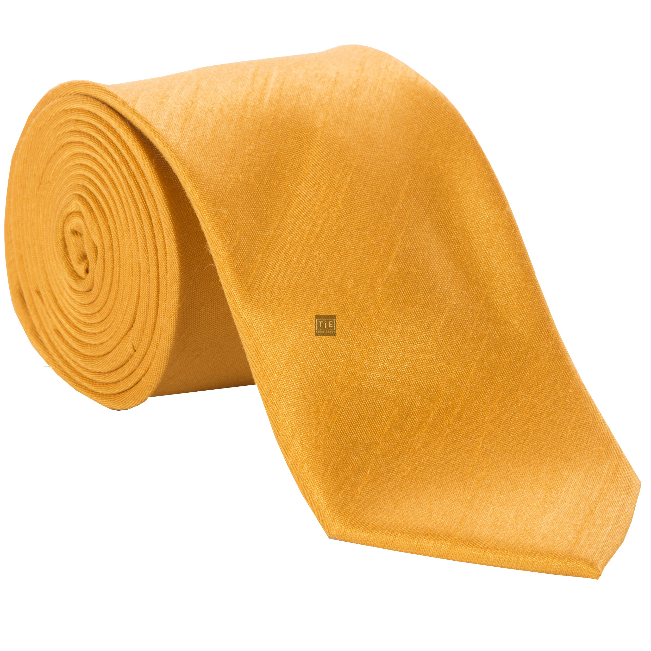 Gold Shantung Tie with Matching Pocket Hankie